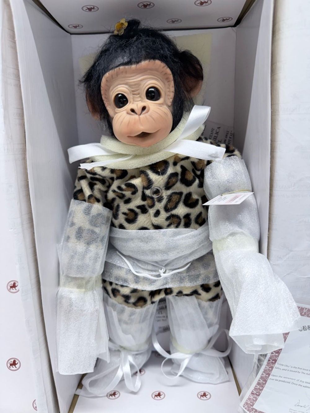Ashton-Drake Little Ubu Primate Monkey Doll Cindy Sales Love to be Cuddled COA